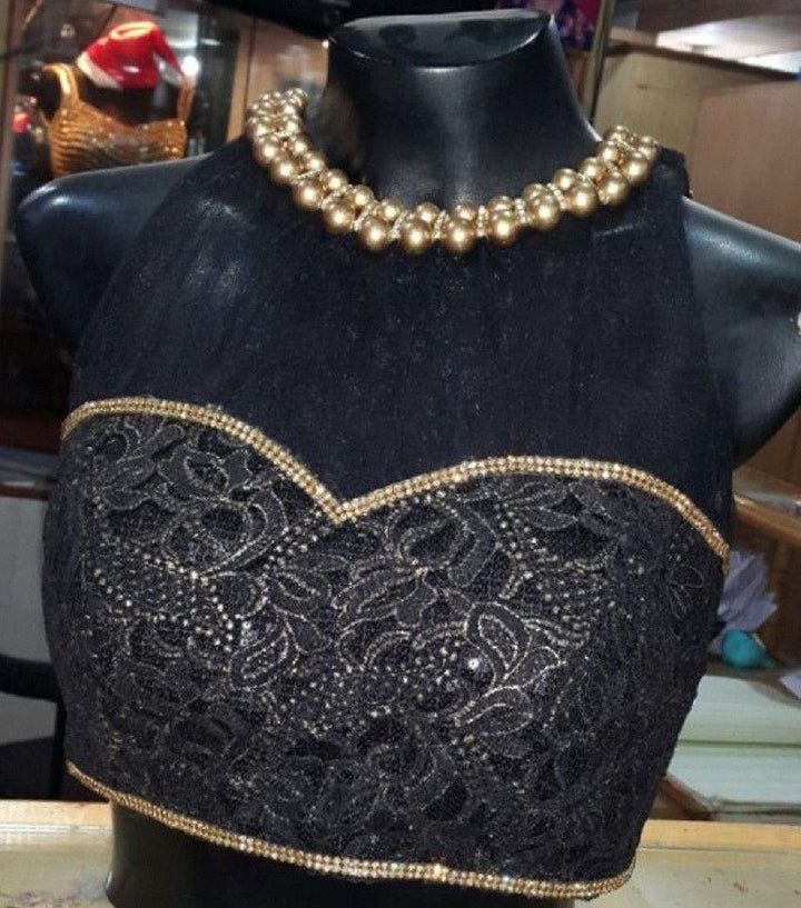 anokherang Blouse Golden Beads Necklace blouse