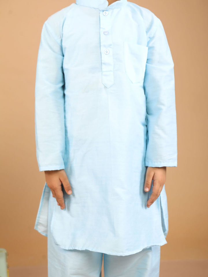 anokherang Boys Kurta Blush Blue Kurta Pajama