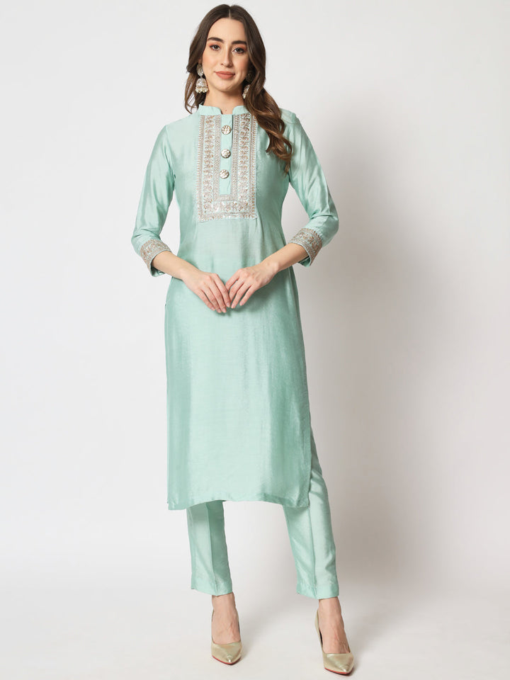 anokherang Combos Aqua Magic Straight Kurti