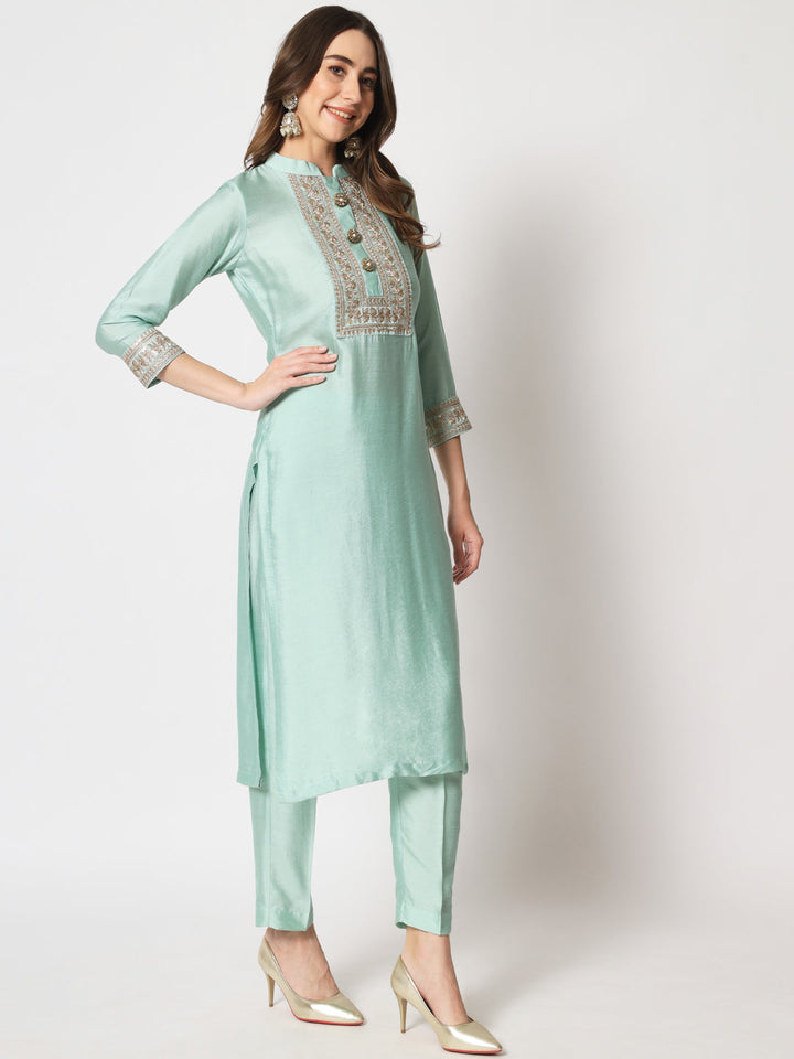 anokherang Combos Aqua Magic Straight Kurti