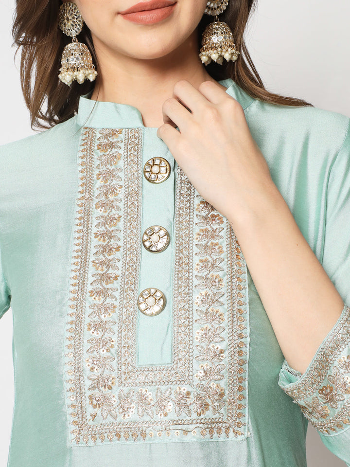 anokherang Combos Aqua Magic Straight Kurti