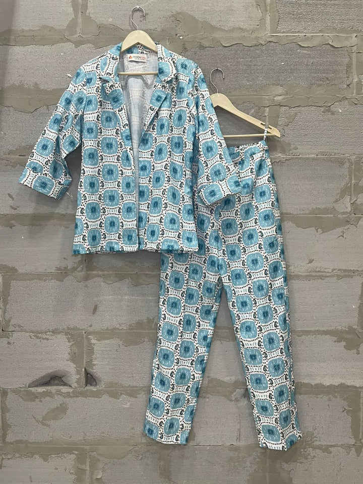 anokherang Combos Blue Lagoon Co-ord set