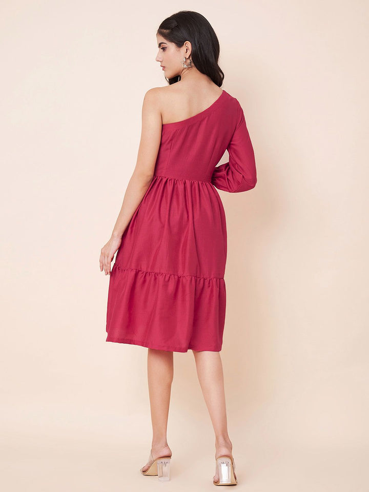 anokherang Combos Blushing Belle Off-Shoulder Dress