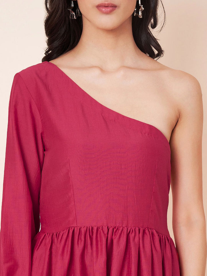 anokherang Combos Blushing Belle Off-Shoulder Dress