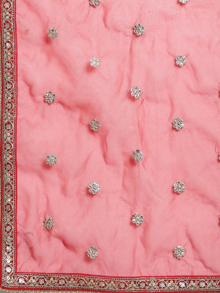 anokherang Combos Bridal Red Saugat Organza Embroidered Readymade Saree