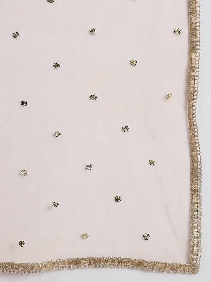anokherang Combos Copy of Green Royale Zardozi Embroidered Velvet Kurti with Pants and Embroidered Dupatta
