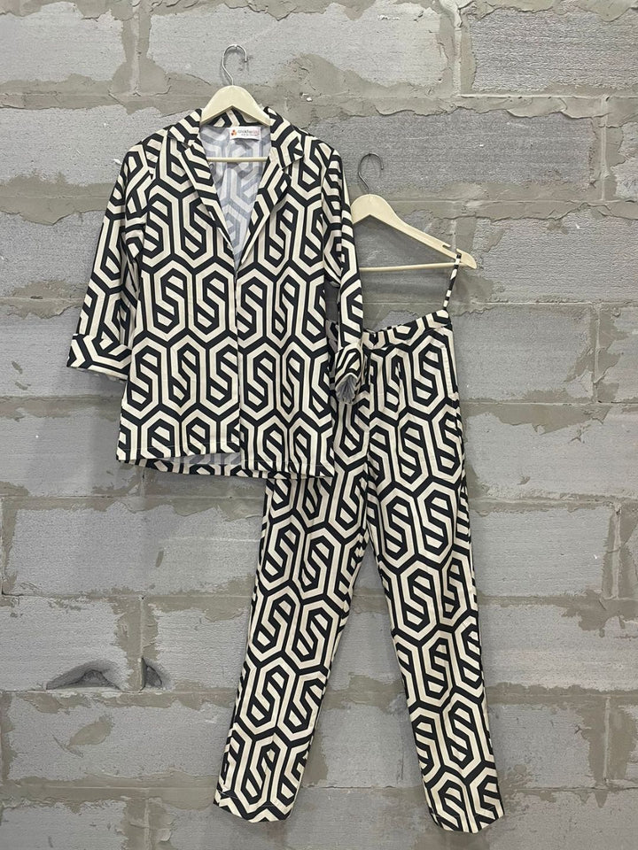 anokherang Combos Honeycomb Harmony Co-ord Set