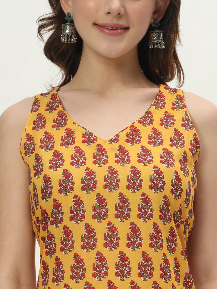 anokherang Combos Lemon Zest Cotton Kurti