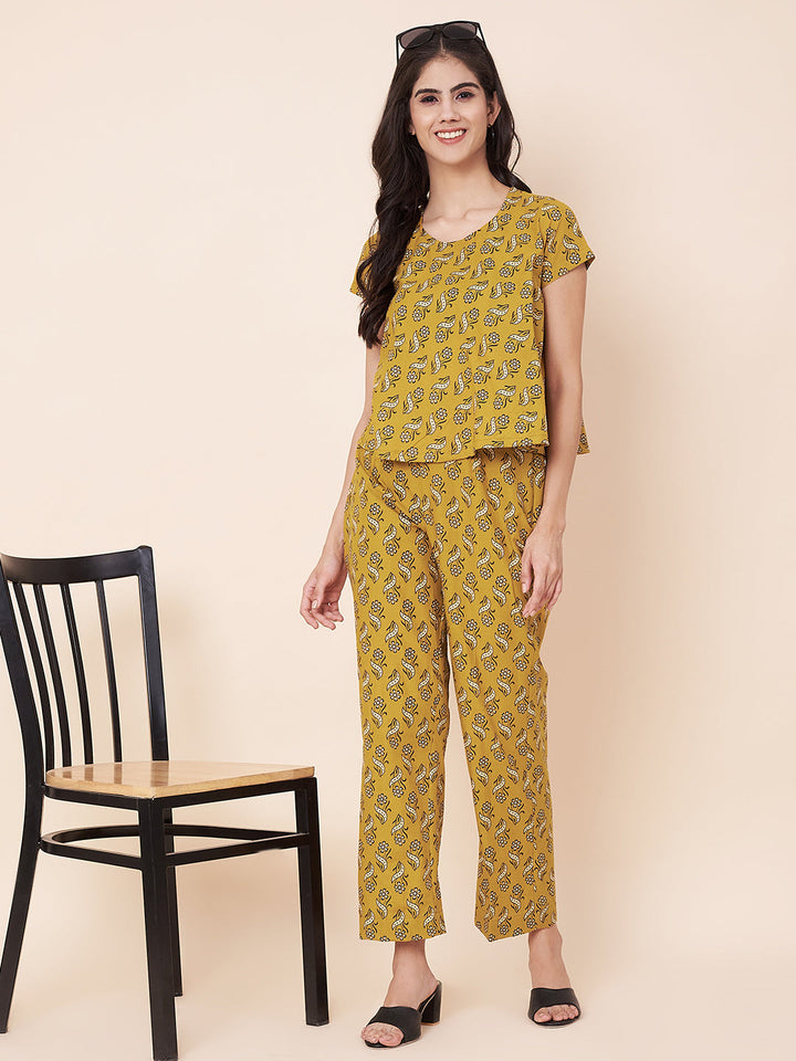 anokherang Combos Marigold Mirage Co-ord Set