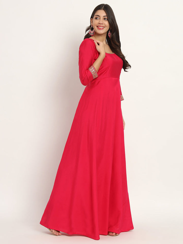anokherang Combos Pakeeza Pink Silk Floorlength with Organza Dupatta