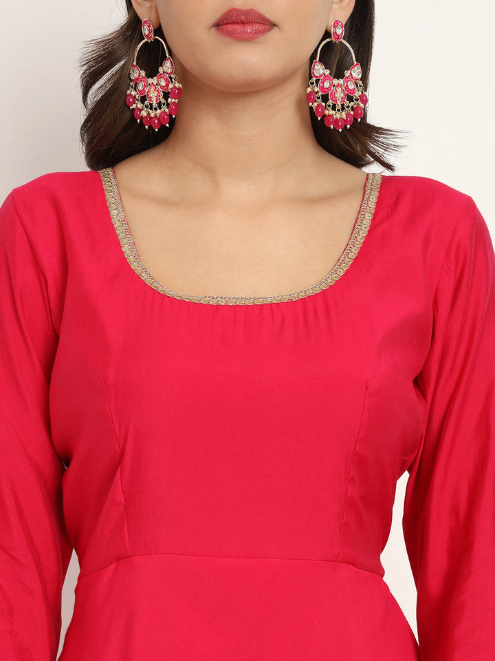anokherang Combos Pakeeza Pink Silk Floorlength with Organza Dupatta