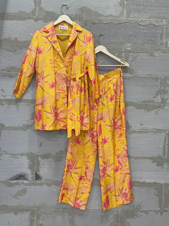 anokherang Combos Pina Colada Tie Up Co-ord Set