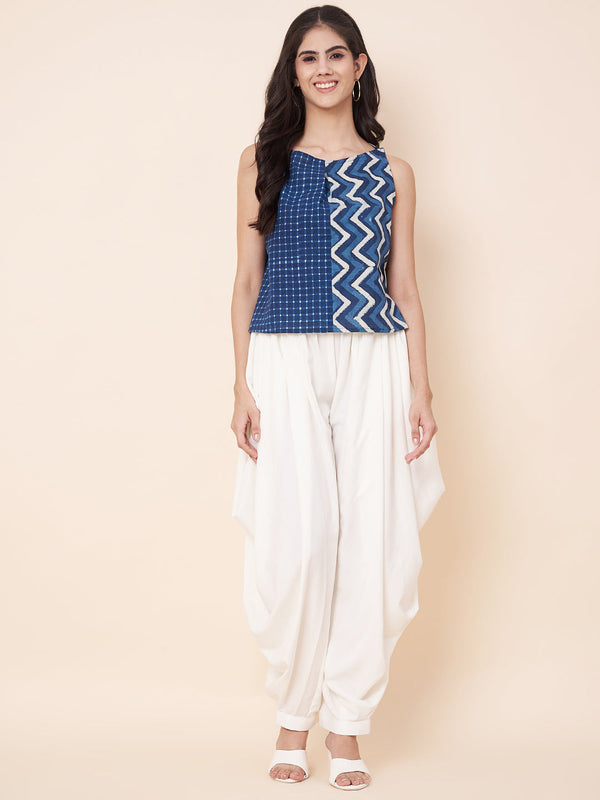 anokherang Combos Skyline Indigo Blue Top
