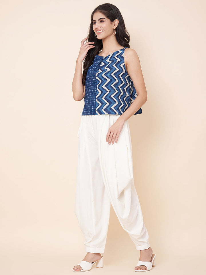 anokherang Combos Skyline Indigo Blue Top