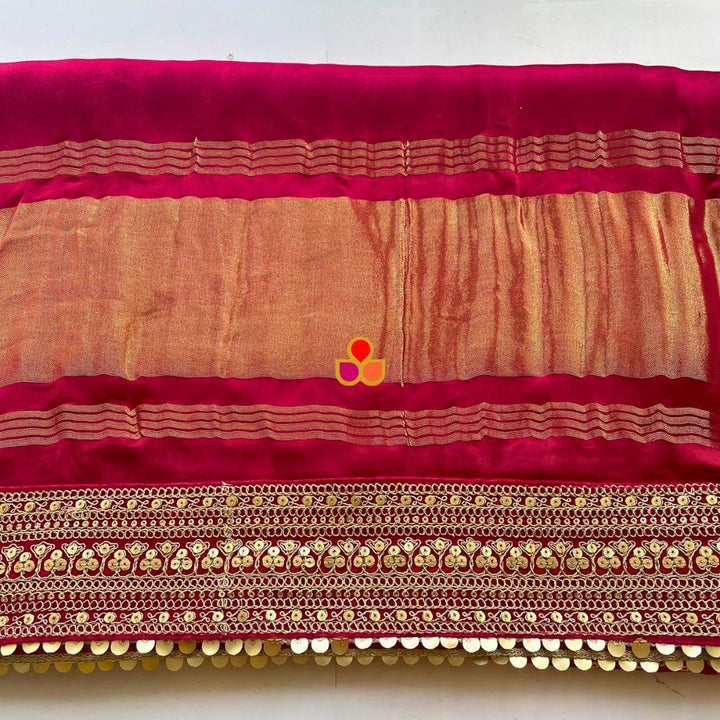 anokherang Dupattas Bridal Pink Kareena Royale Bandhani Silk Dupatta