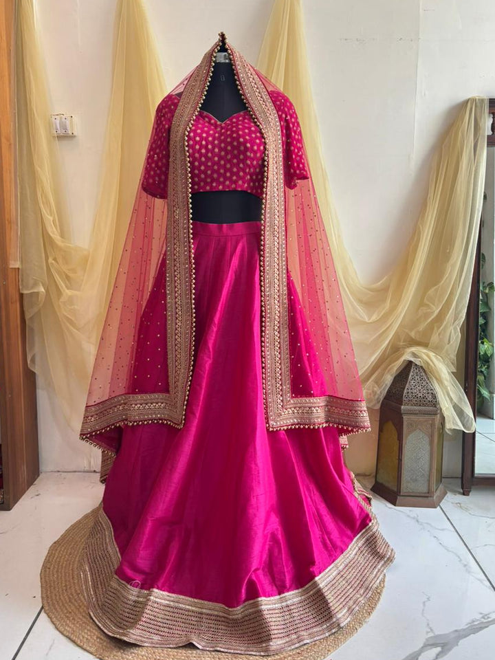 anokherang Dupattas Bridal Pink Veil Queen Net Stone Embroidered Veil