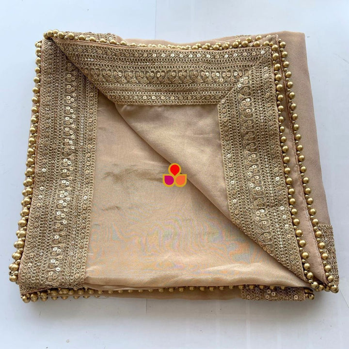anokherang Dupattas Bridal Saawariya Gold Tissue Organza Dupatta