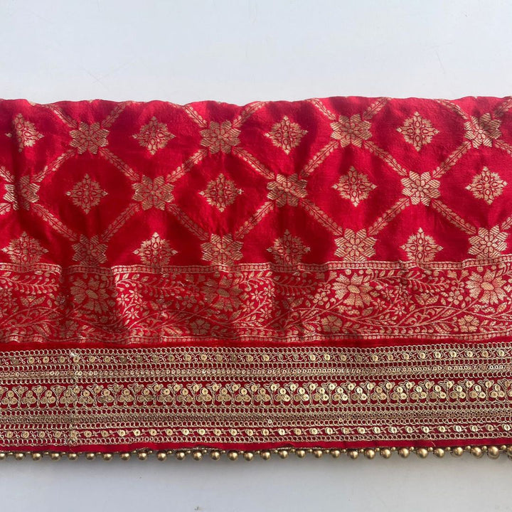 anokherang Dupattas Copy of Bridal Red Ethnic Saubhagyavati Embroidered Dupatta