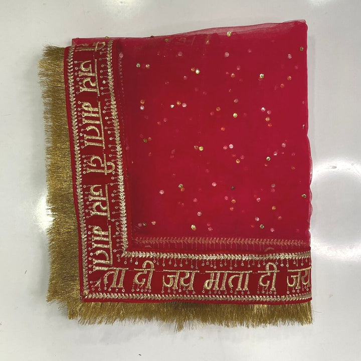 anokherang Dupattas Copy of Bridal Red Qubool Hai Stone Net Dupatta