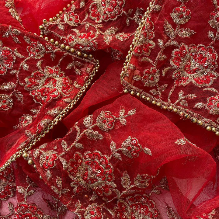 anokherang Dupattas Copy of Gold Thread and Light Gold Sequenced Dupatta