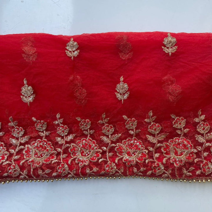anokherang Dupattas Copy of Gold Thread and Light Gold Sequenced Dupatta