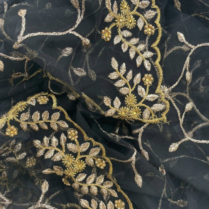 anokherang Dupattas Copy of Pink Shimmer Zari Embroided Net Dupatta