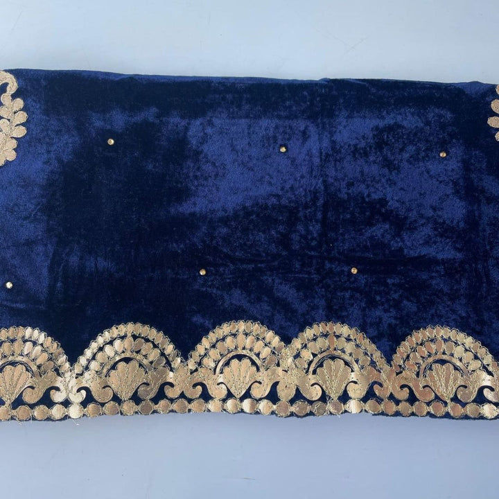 anokherang Dupattas Copy of Wine Ethnic Gota Patti Motifs Embroidered Velvet Dupatta