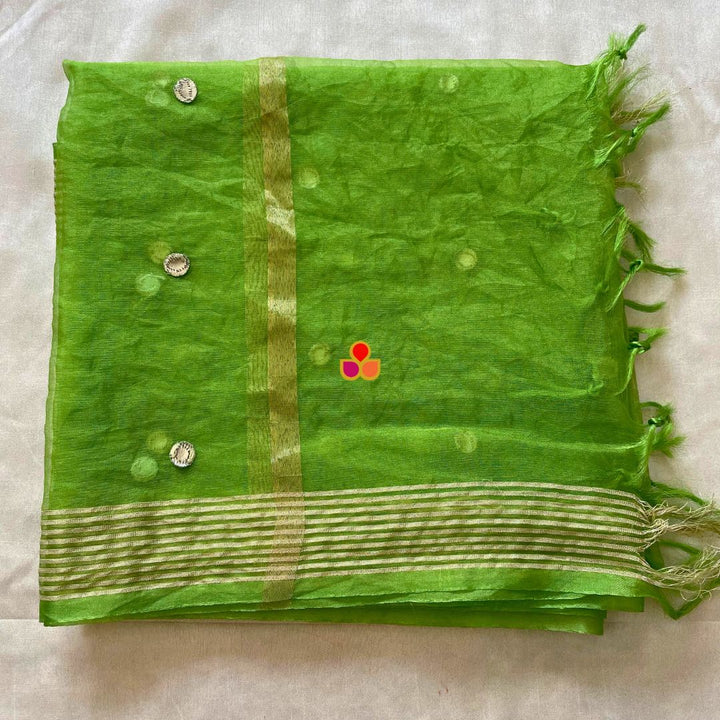 anokherang Dupattas Green Foil Gotta Organza Dupatta