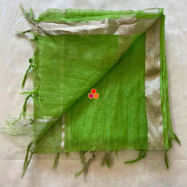 anokherang Dupattas Green Glow Zari Organza Dupatta