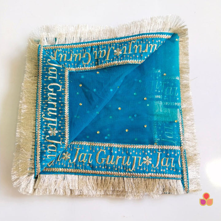 anokherang Dupattas Guru Ji Ivory Net Stone Dupatta (Copy)
