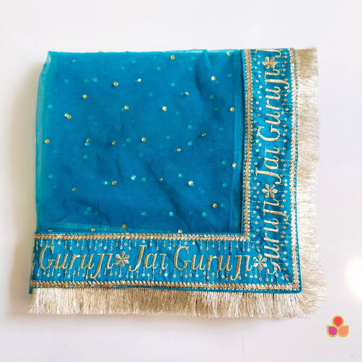 anokherang Dupattas Guru Ji Ivory Net Stone Dupatta (Copy)