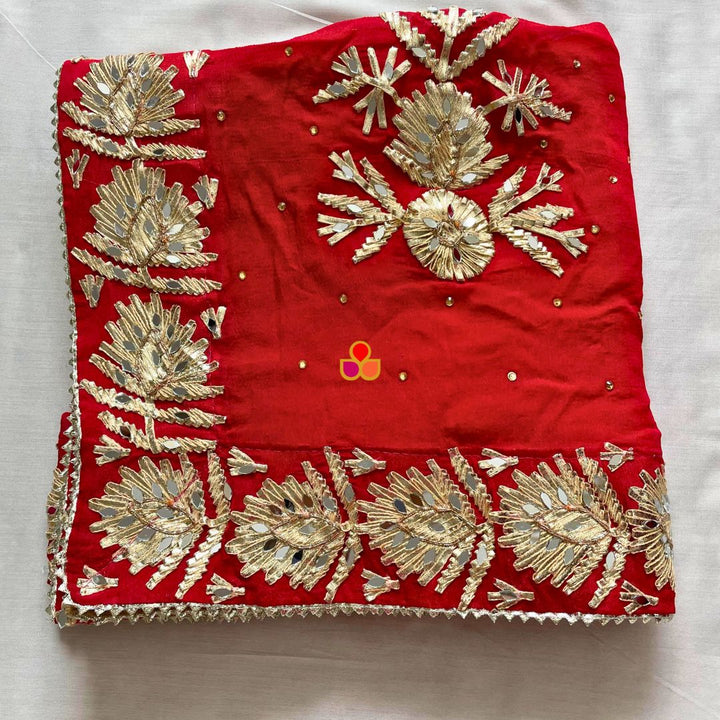 anokherang Dupattas Laal Sheesh Mahal Gotta Pati Chinnon Dupatta
