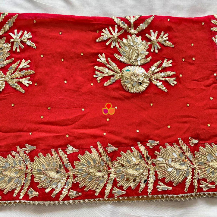 anokherang Dupattas Laal Sheesh Mahal Gotta Pati Chinnon Dupatta
