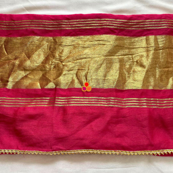 anokherang Dupattas Navratri Pink Thread Embroidered Mirror Silk Dupatta