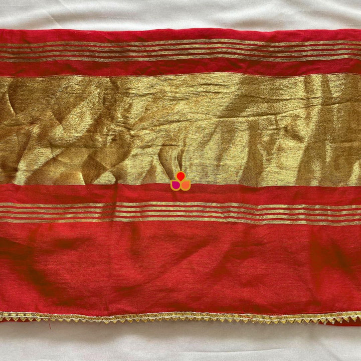 anokherang Dupattas Navratri Red Thread Embroidered Mirror Silk Dupatta