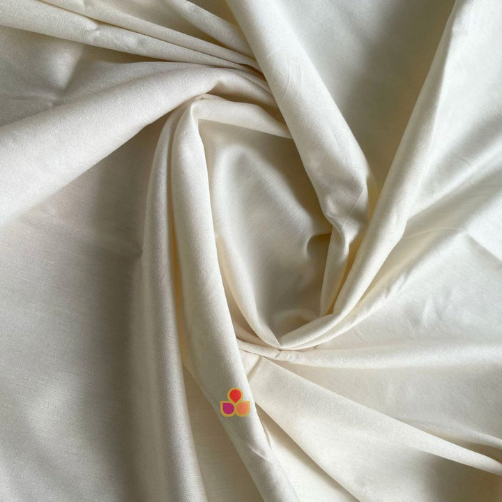 anokherang Dupattas Noorjahaan Ivory Silk Unstitched Suit with Georgette Dupatta