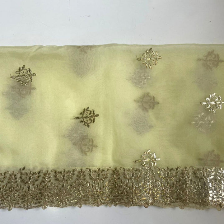 anokherang Dupattas Pista Green Gota Patti Organza Dupatta