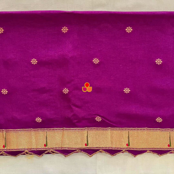 anokherang Dupattas Purple Pathani Silk Dupatta