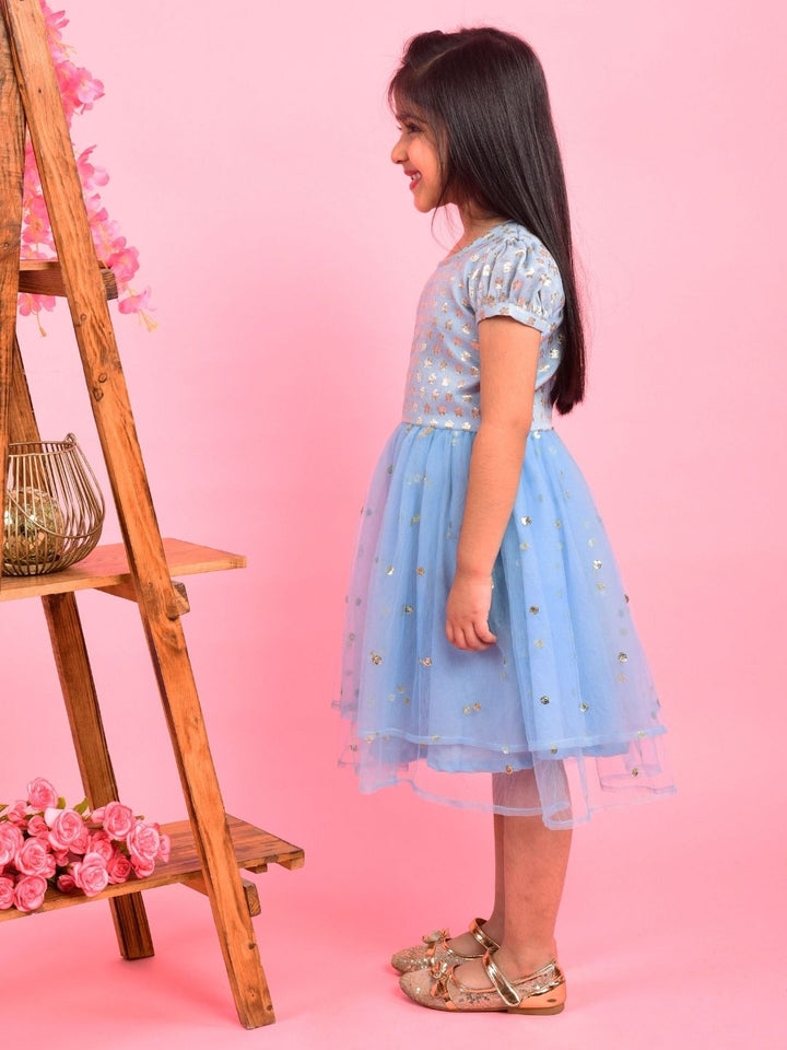anokherang Kids Suits Copy of Lemony Lemon Net Sequin Dress for Girls