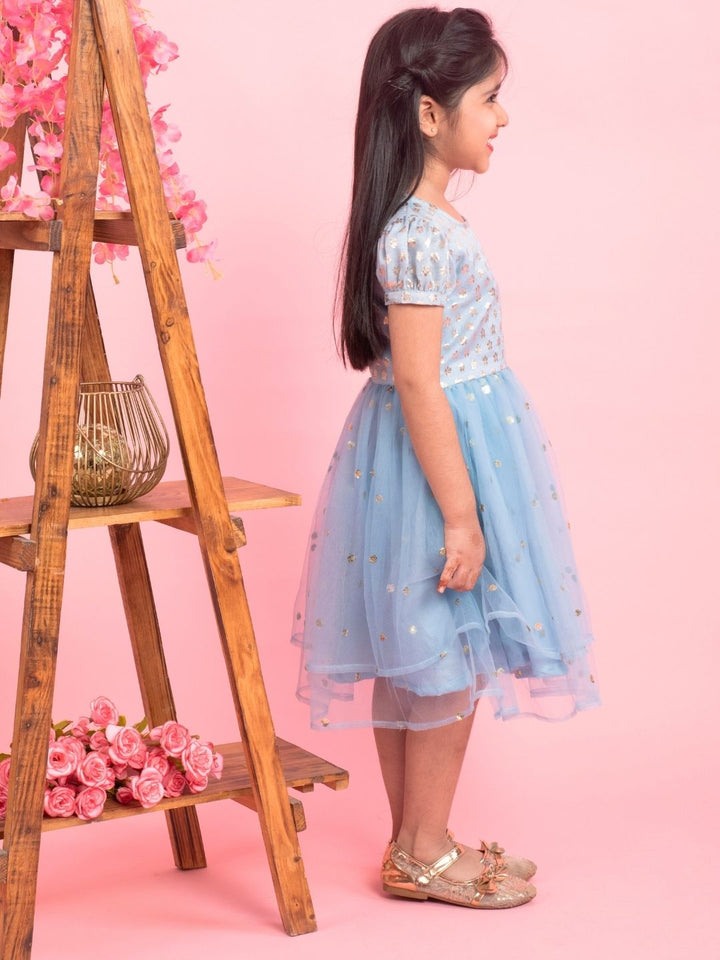 anokherang Kids Suits Copy of Lemony Lemon Net Sequin Dress for Girls