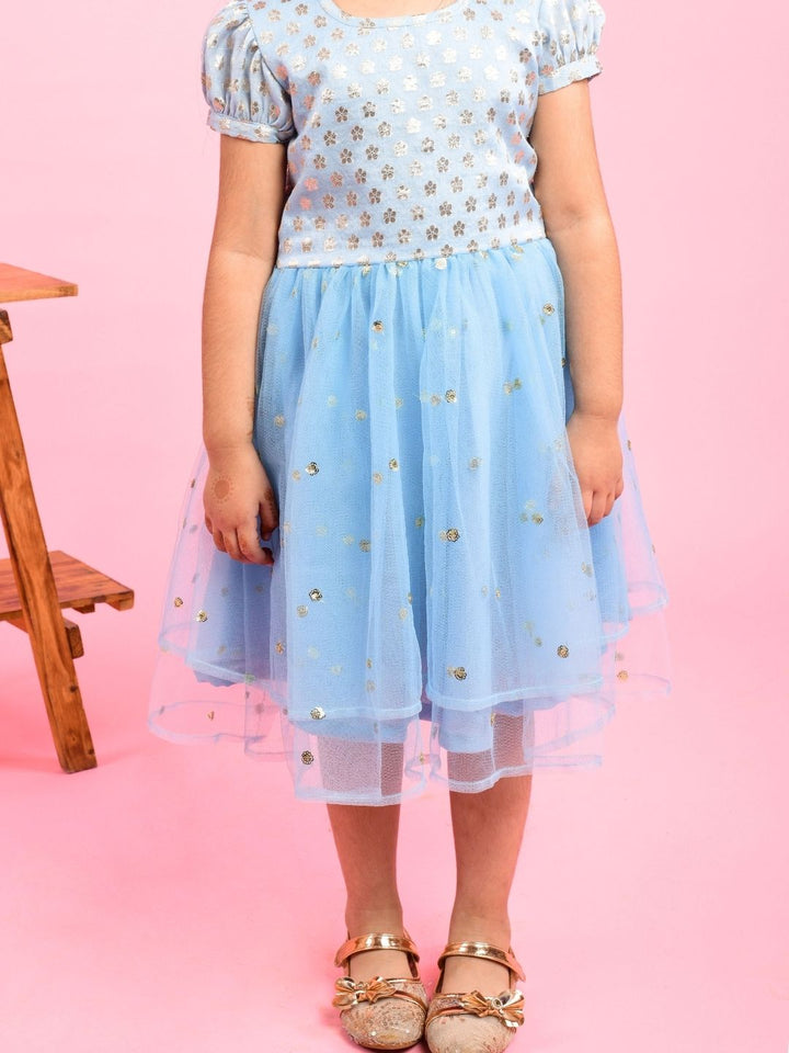 anokherang Kids Suits Copy of Lemony Lemon Net Sequin Dress for Girls