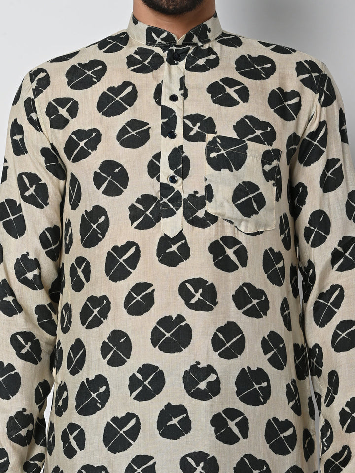 anokherang LKurtas Batik Print Mens Kurta Pajama