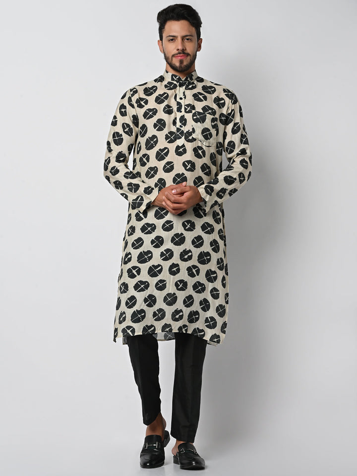 anokherang LKurtas Batik Print Mens Kurta Pajama