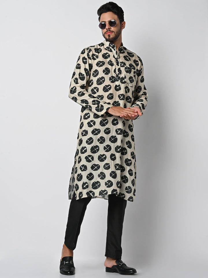 anokherang LKurtas Batik Print Mens Kurta Pajama