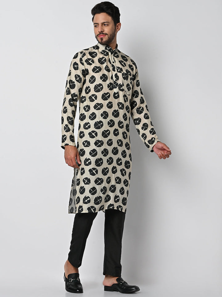 anokherang LKurtas Batik Print Mens Kurta Pajama