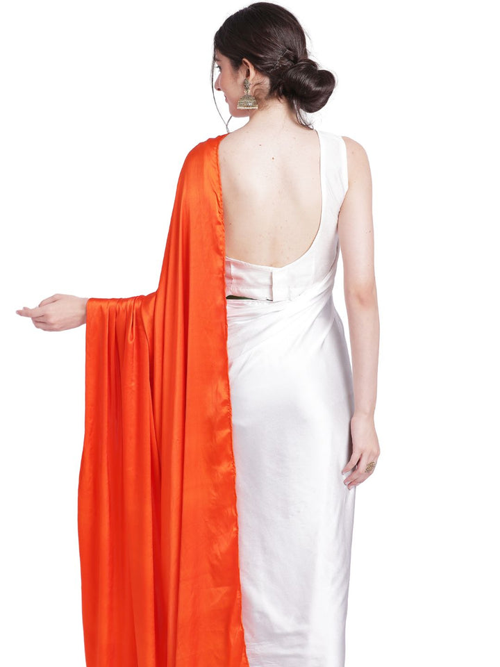 anokherang Sarees Tricolor Satin Silk Saree
