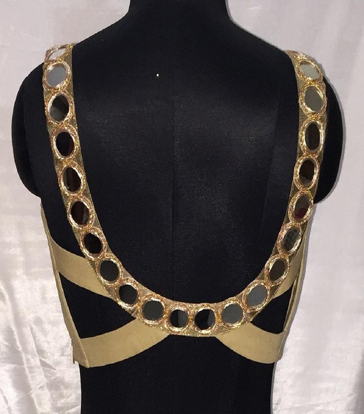 anokherang Blouse Gold Mirror Blouse