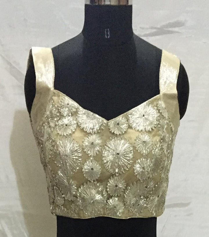anokherang Blouse Golden Flowers Blouse