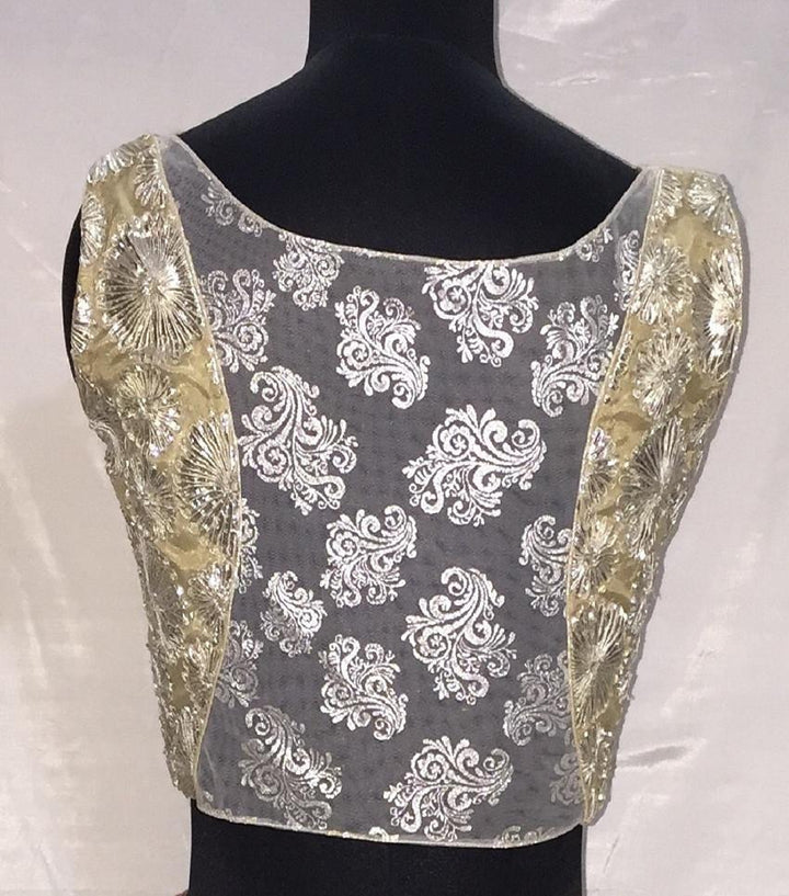 anokherang Blouse Golden Flowers Blouse