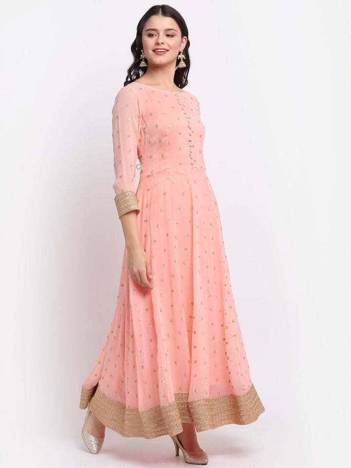 anokherang Combos Absolut Peach Anarkali with Leggings